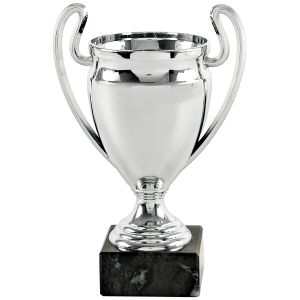 Premio copa plateada/azul portadisco central