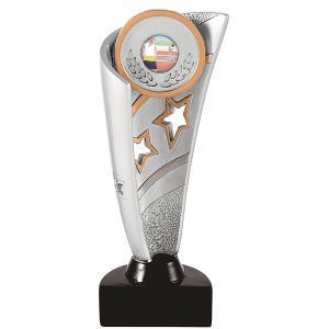 Trofeo copa portadisco estrellas oro