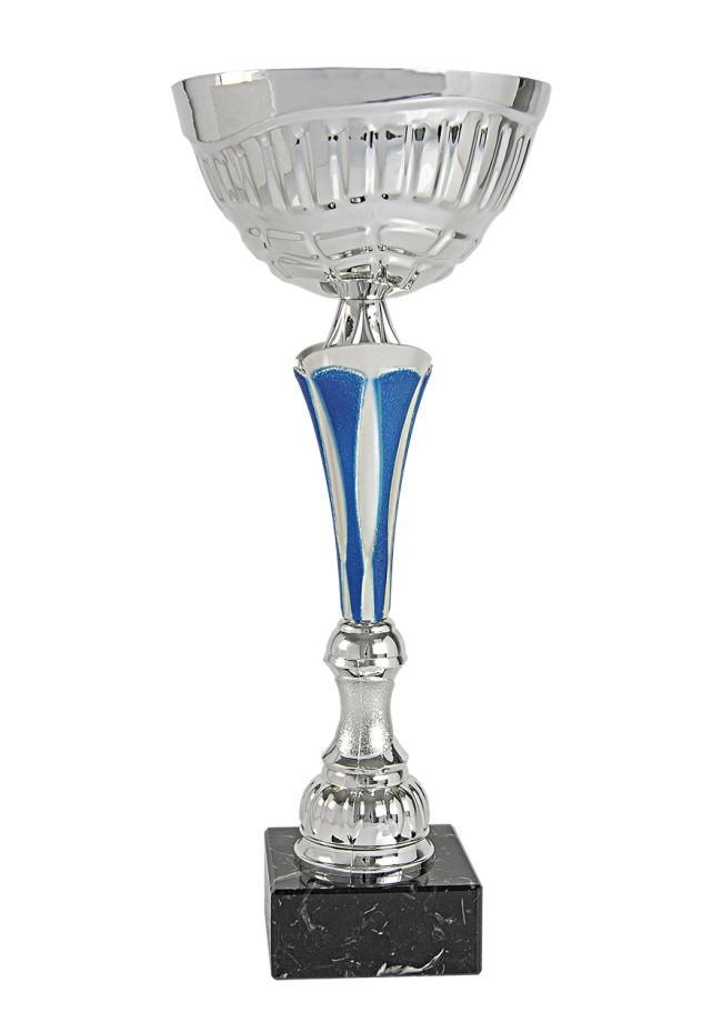 Trofeo copa plata-azul
