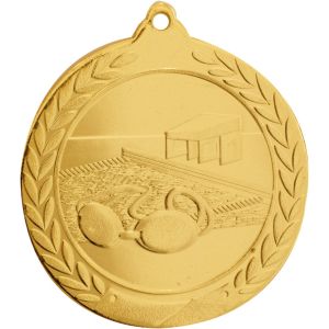 Medalla natación en relieve