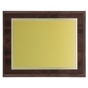 Placa homenaje biselado dorado impresión color