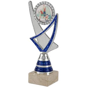 Trofeo copa plateada portadisco