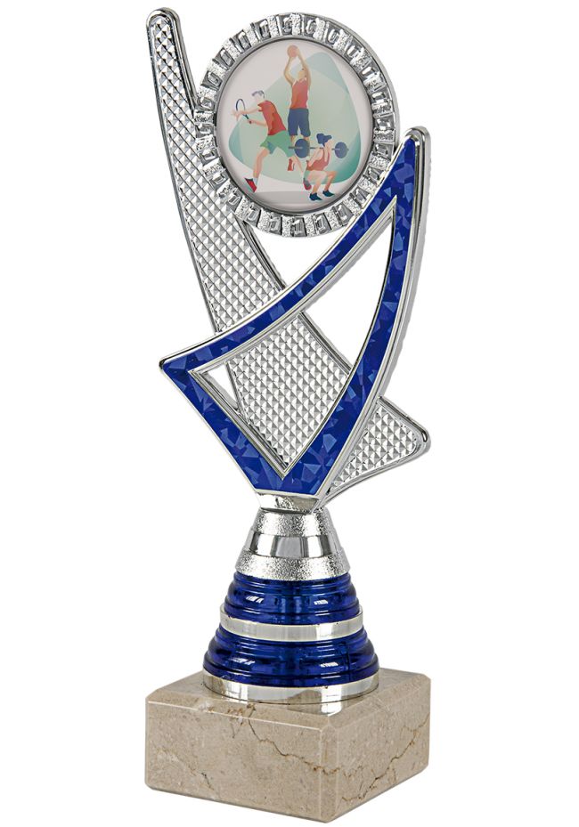 Trofeo copa plateada portadisco